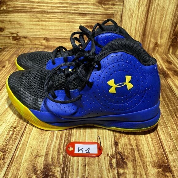 Underarmour Shoes Kid's 4.5 Jet Blue Black Basketball Sneakers Trainers